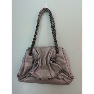 Betsey Johnson Crystal Dreams  Leather Drawstring Shoulder Handbag Purse